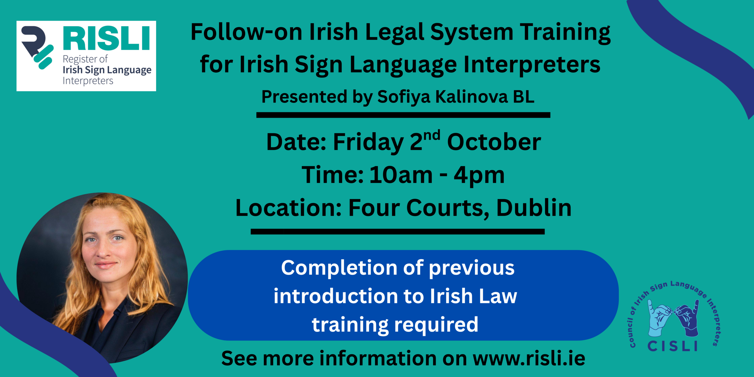Follow-On Irish Legal System Training for Irish Sign Language Interpreters