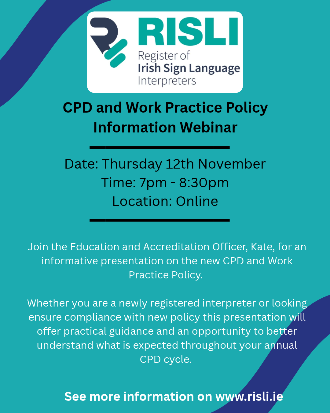 CPD and Work Practice Policy Information Webinar